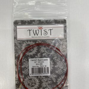 Twenty two inch mini red cable wire