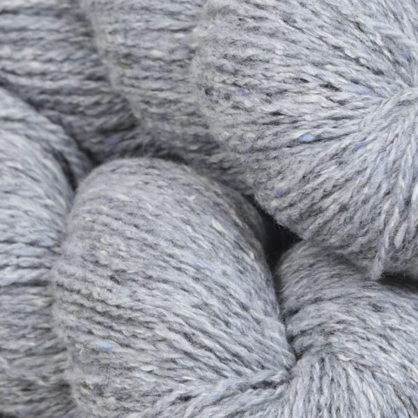 Close up shot of a bunch of wool in gray color