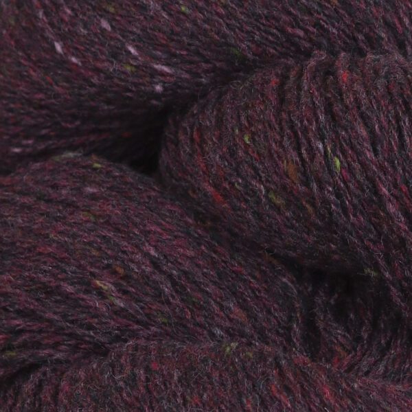 Close up shot of wool in dark purple color