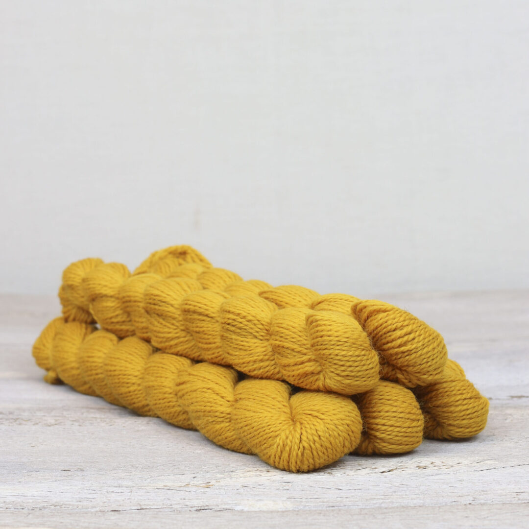 A yellow bunch of wool in yellow color